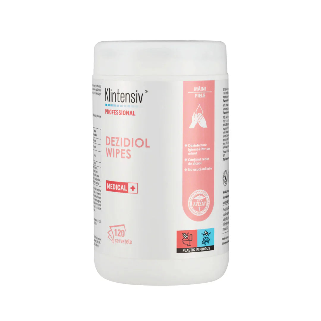 Dezidiol® Wipes servetele dezinfectatie maini cu alcool 120buc/tub TP1
