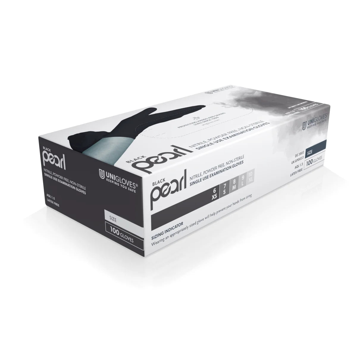 Manusi nitril Unigloves Black Pearl, medicale, fara pudra