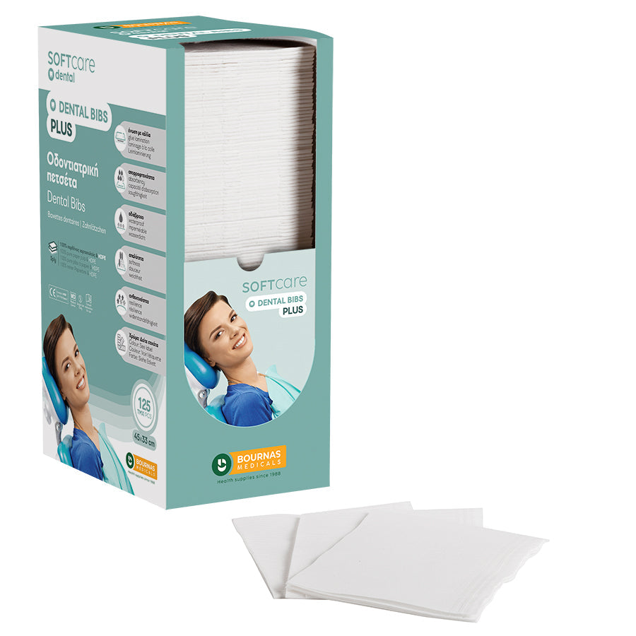 Bavete Soft Care Plus 3 straturi cu dispenser - Alb (125 bucati)