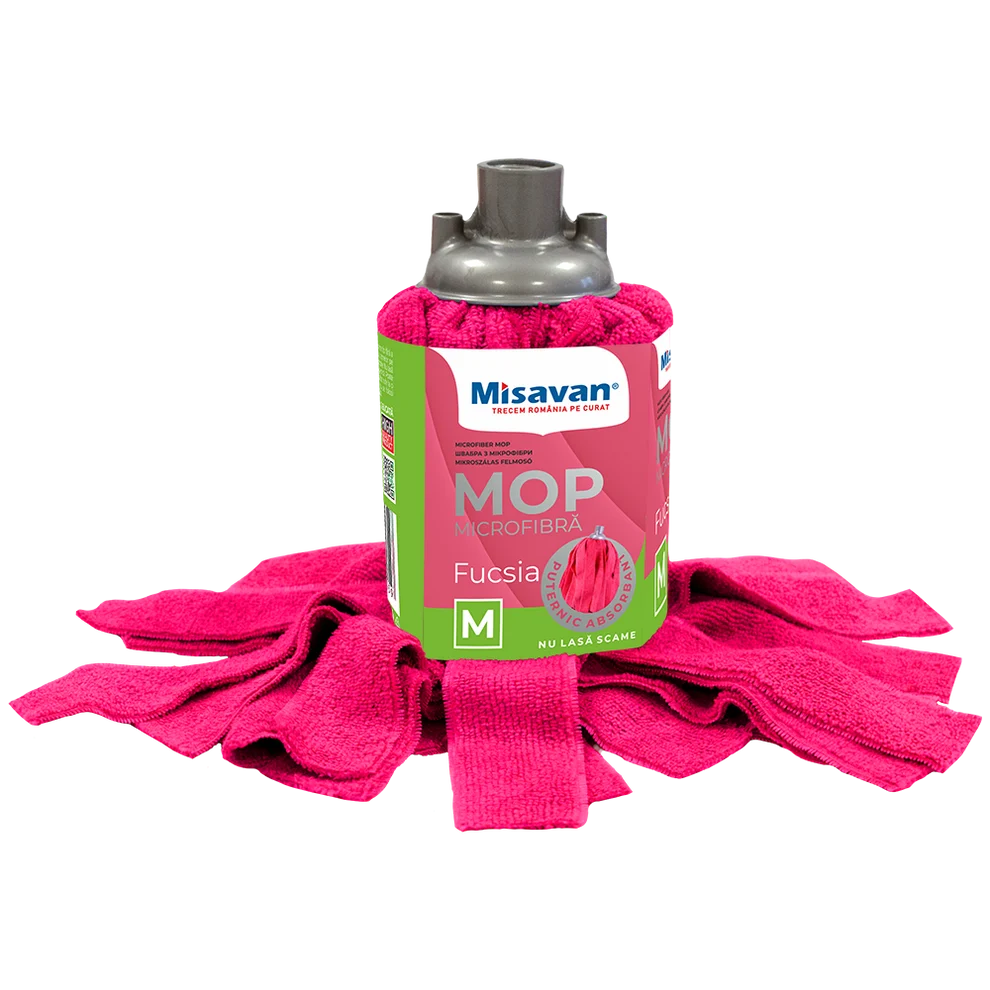 Rezerva mop Misavan, microfibra, marime M, FUCSIA