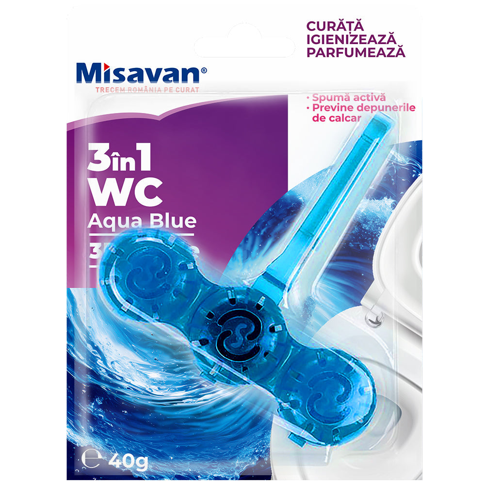 Odorizant toaleta Misavan Aqua Blue 3D 40g