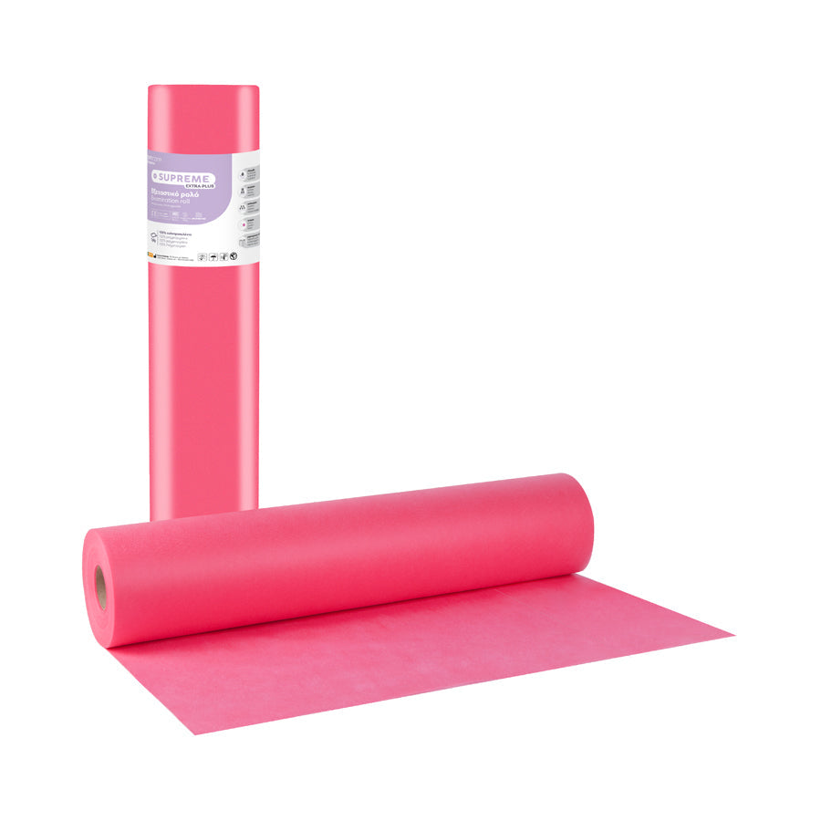 Rola examinare non-woven Soft Care Supreme Extra Plus 1 strat 58cm x 50m – Roz
